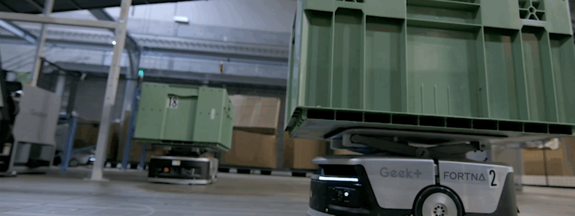 FORTNA OptiSweep is a robotic solution that automates the consolidation and transportation of small orders away from sortation systems in high-volume eCommerce and sortation centres.